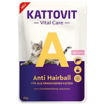Kapsička Kattovit Vital Care Anti Hairball losos 85g-KS