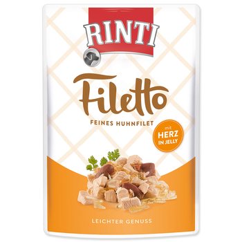 Kapsička Rinti Filetto Adult kuřecí a kuřecí srdce v želé 100g-KS