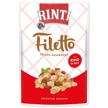 Kapsička Rinti Filetto Adult kuře a hovězí v želé 100g-KS