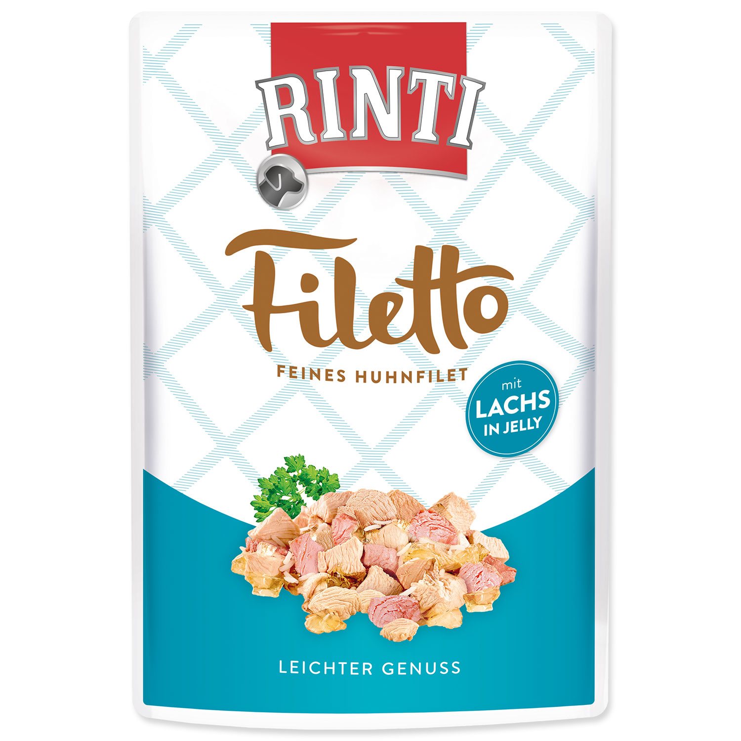 Kapsička Rinti Filetto Adult kuře a losos v želé 100g-KS