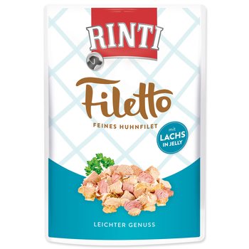 Kapsička Rinti Filetto Adult kuře a losos v želé 100g-KS