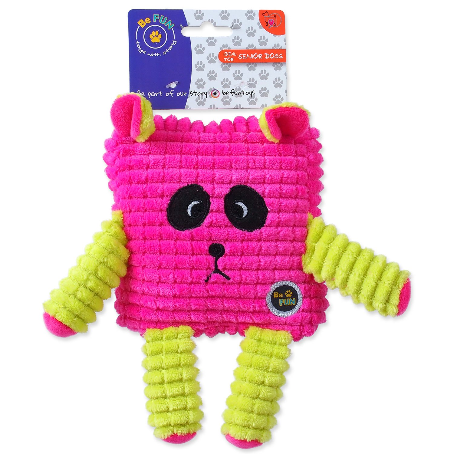 Hračka BeFun CALYPSO senior čtverec růžový 12,5cm-KS