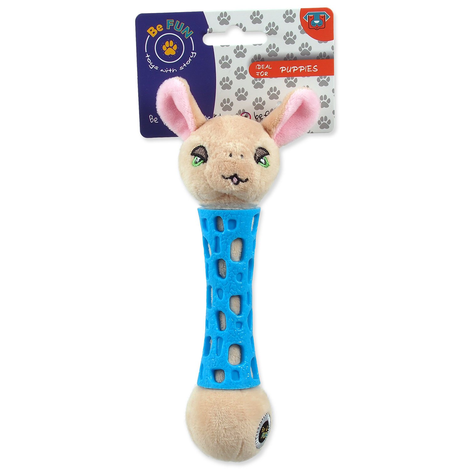 Hračka BeFun ovce plyšová s TPR gumou pro štěně 17cm-KS