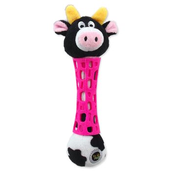 Hračka BeFun kráva plyšová s TPR gumou pro štěně 17cm-KS