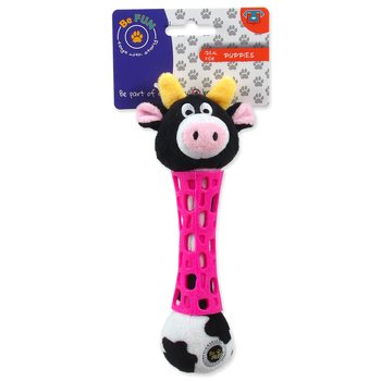 Hračka BeFun kráva plyšová s TPR gumou pro štěně 17cm-KS