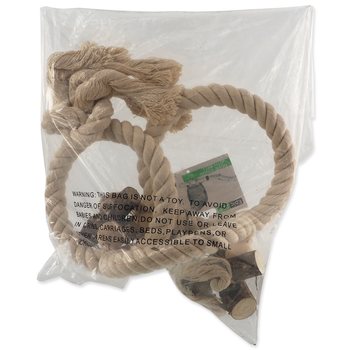 Hračka Epic Pet kruhy lanové se zvonečkem a dřívky 70cm-KS