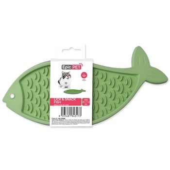 Podložka lízací Epic Pet Lick&Snack ryba pastelová zelená 28x11,5cm-KS