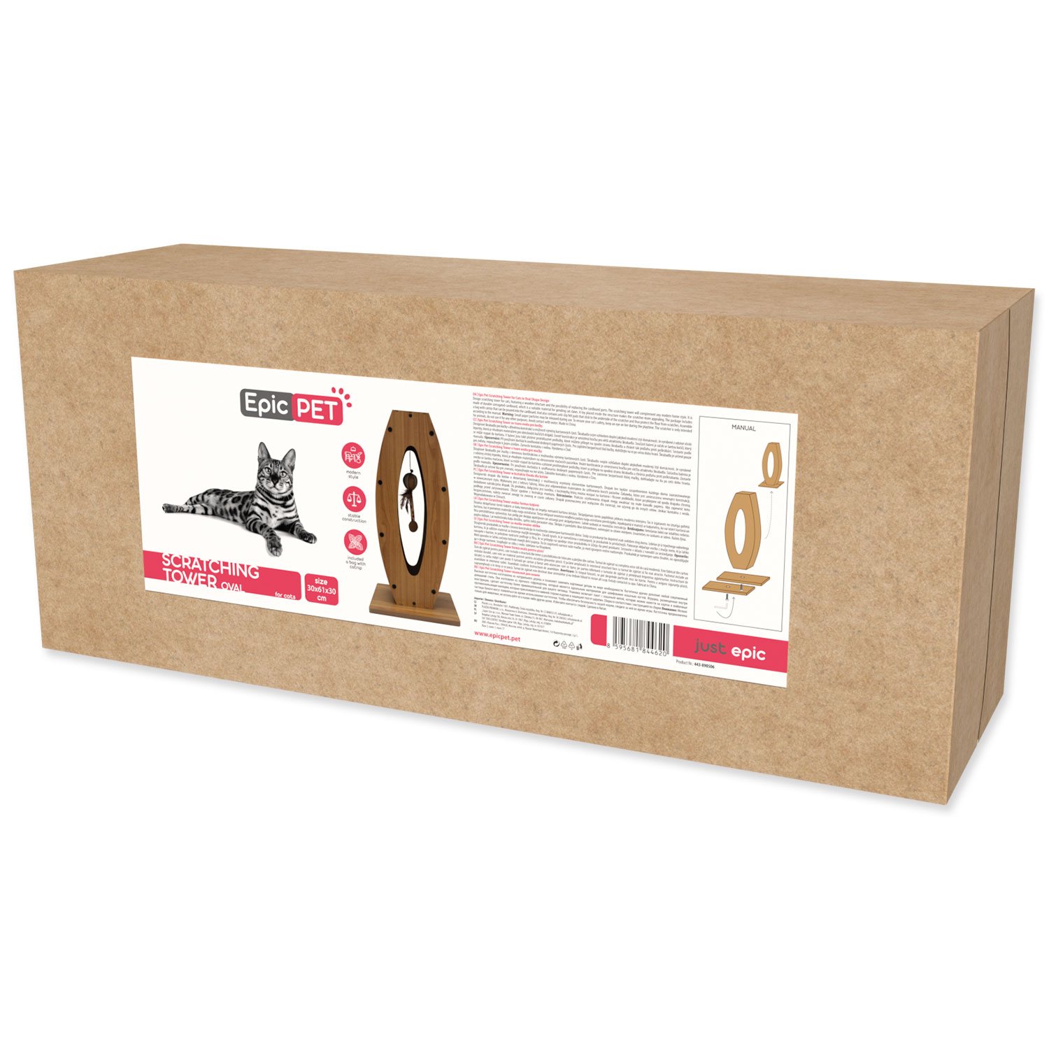 Škrabadlo EP ve tvaru oválu s hračkou 30x30x61cm-KS