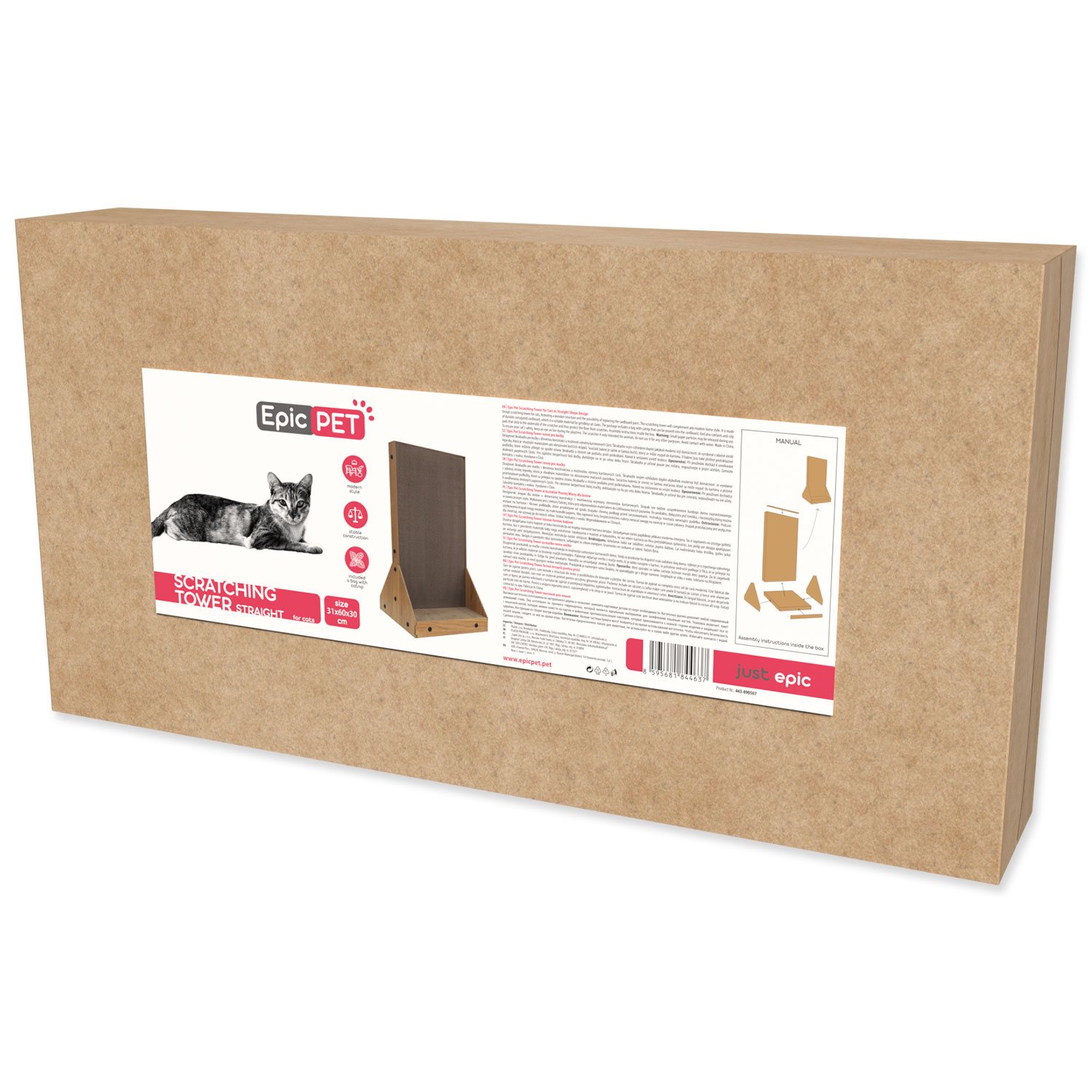 Škrabadlo EP rovné s hračkou 30x30x60cm-KS