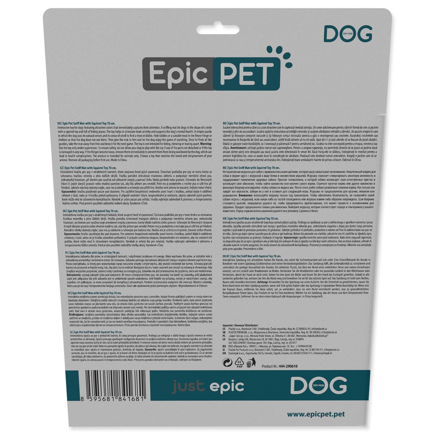 Hračka Epic Pet Sniff mat podložka čmuchací s veverkou 70cm-KS