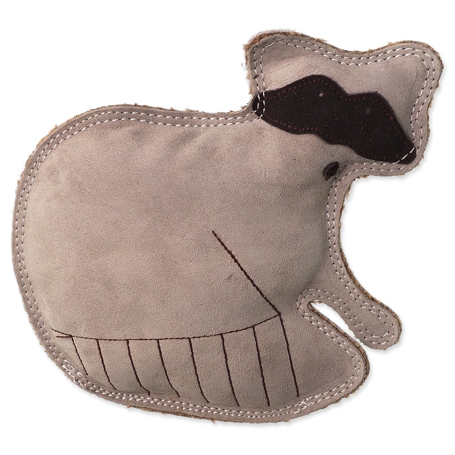 Hračka Dog Fantasy Dura-fused mýval pískací, kůže a juta 18,5cm-KS