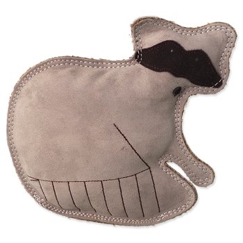 Hračka Dog Fantasy Dura-fused mýval pískací, kůže a juta 18,5cm-KS