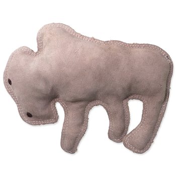 Hračka Dog Fantasy Dura-fused bizon pískací, kůže a juta 28cm-KS