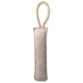 Hračka Dog Fantasy Dura-fused obušek pískací, kůže a juta 38cm-KS
