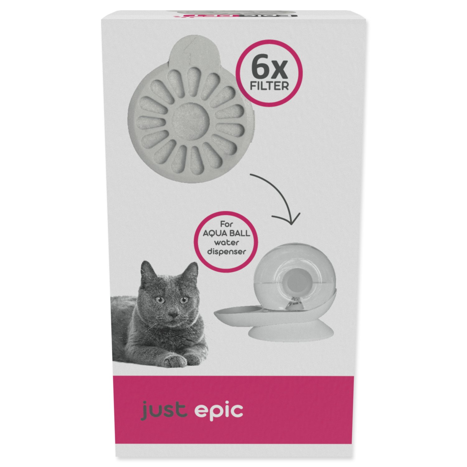 Filtr Epic Pet uhlíkový pro AQUA BALL zásobník na vodu 6ks-KS