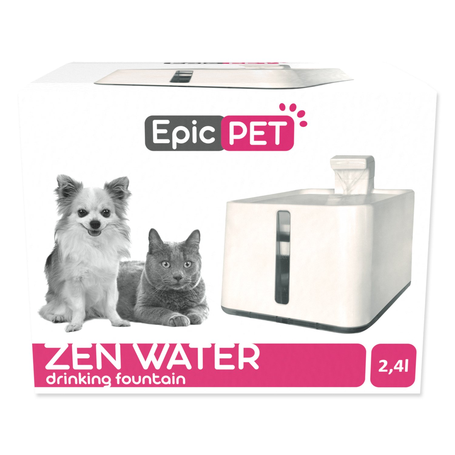 Fontána Epic Pet ZEN automatická bílá 2,4l-KS
