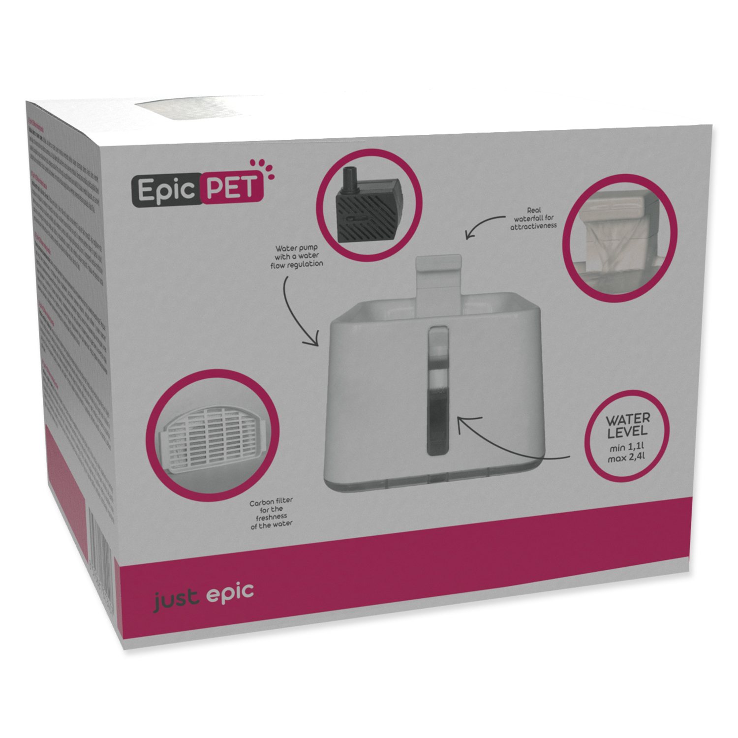 Fontána Epic Pet ZEN automatická bílá 2,4l