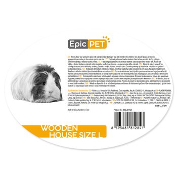 Domeček Epic Pet dřevěný L 25cm-KS