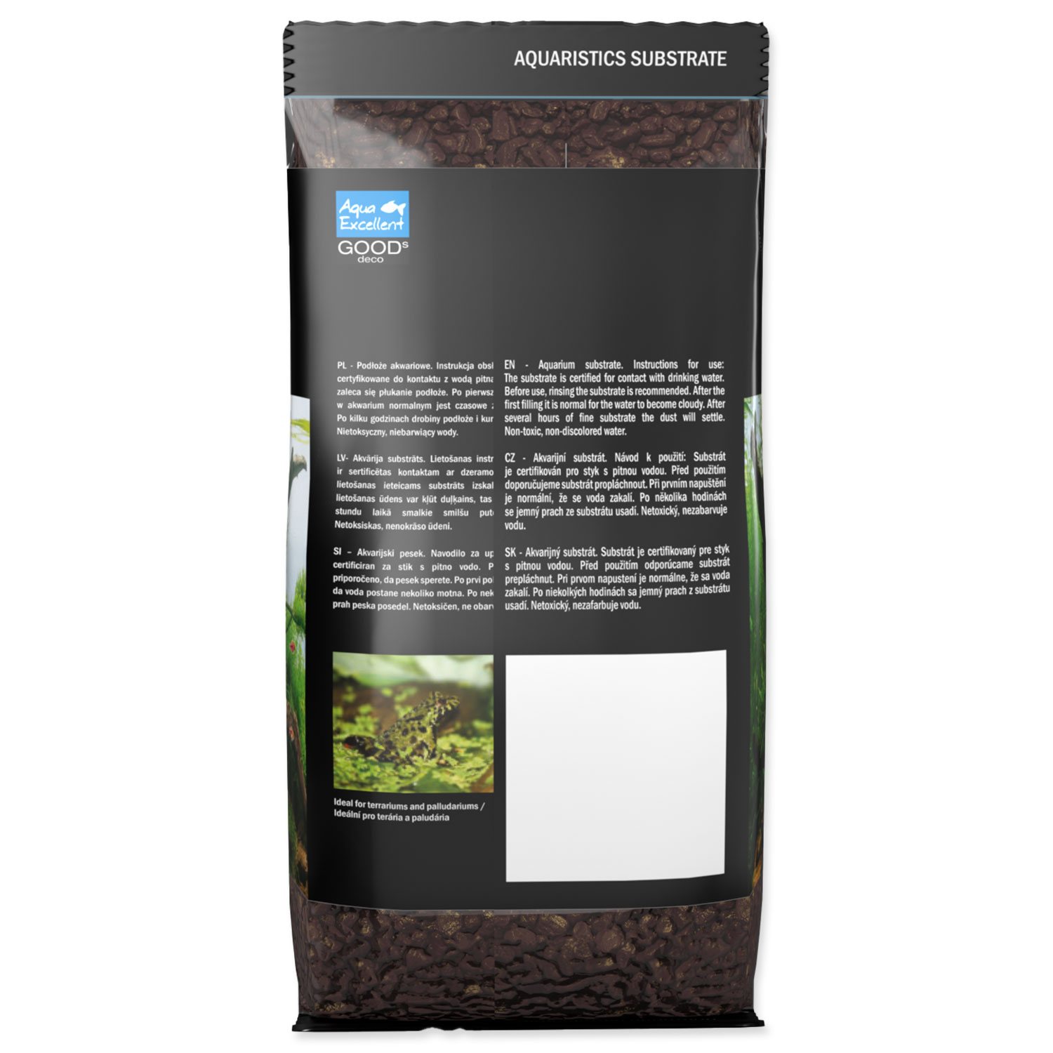 Písek Aqua Excellent hnědá 3-6mm 1kg-KS