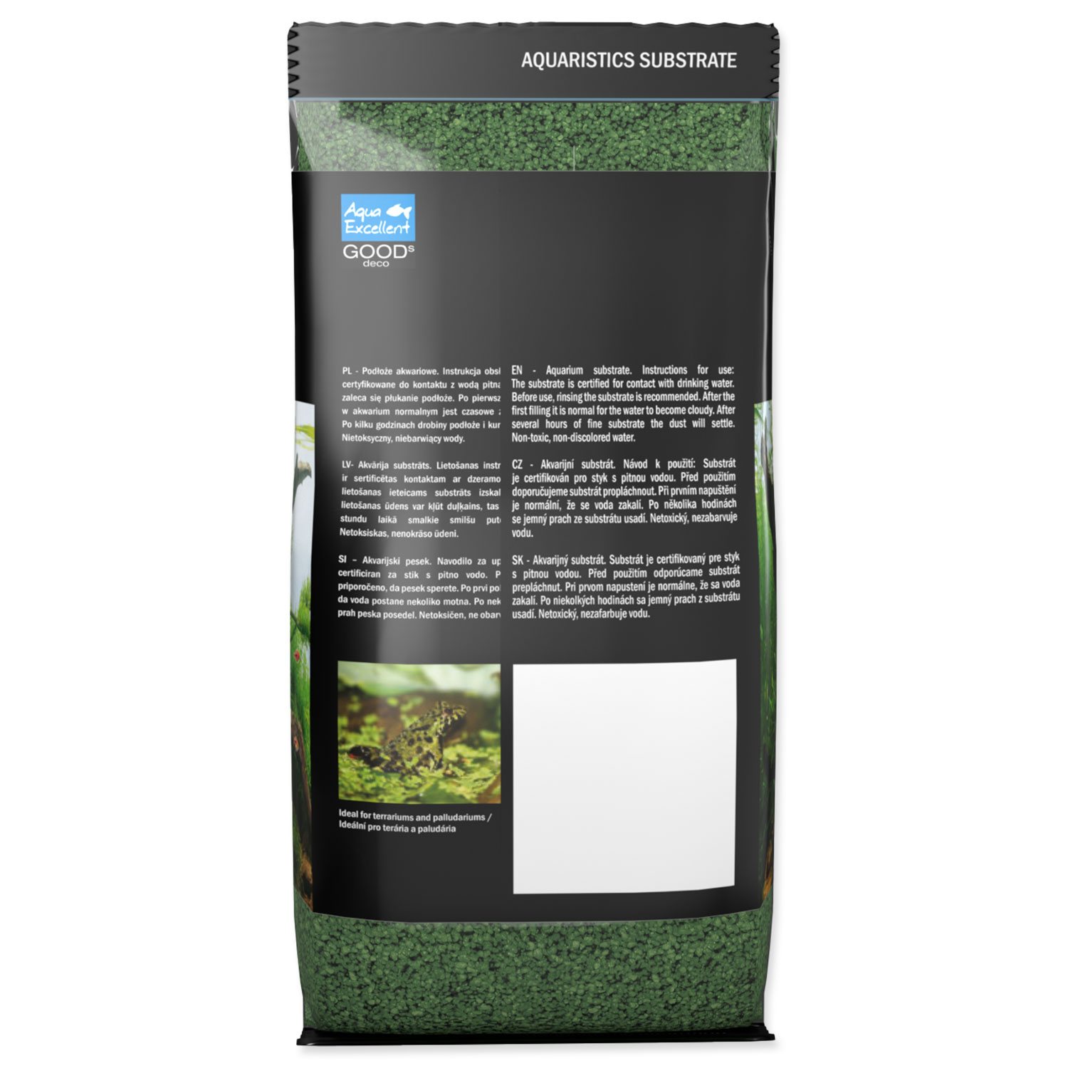 Písek Aqua Excellent olivově zelená 1,6-2,2mm 1kg-KS