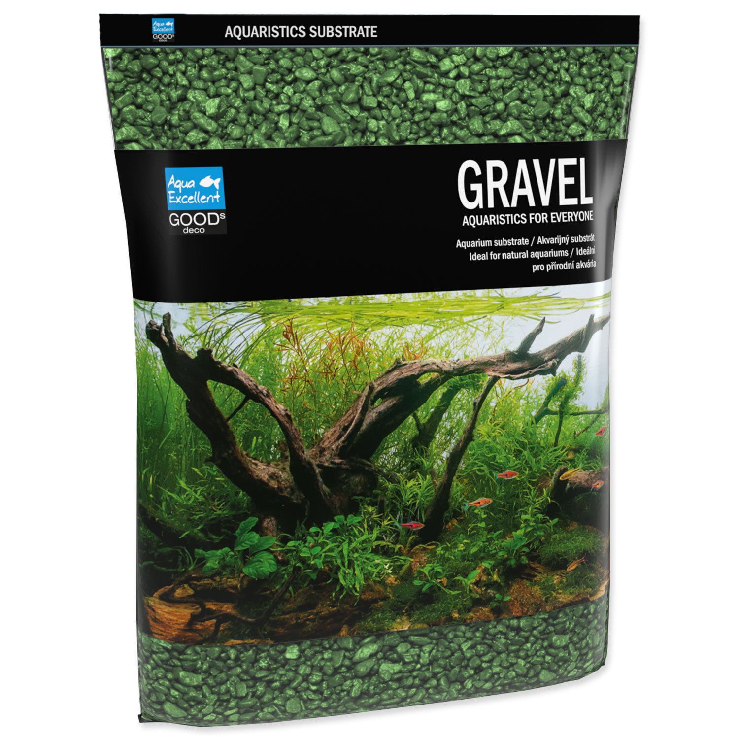 Písek Aqua Excellent olivově zelená 3-6mm 3kg-KS