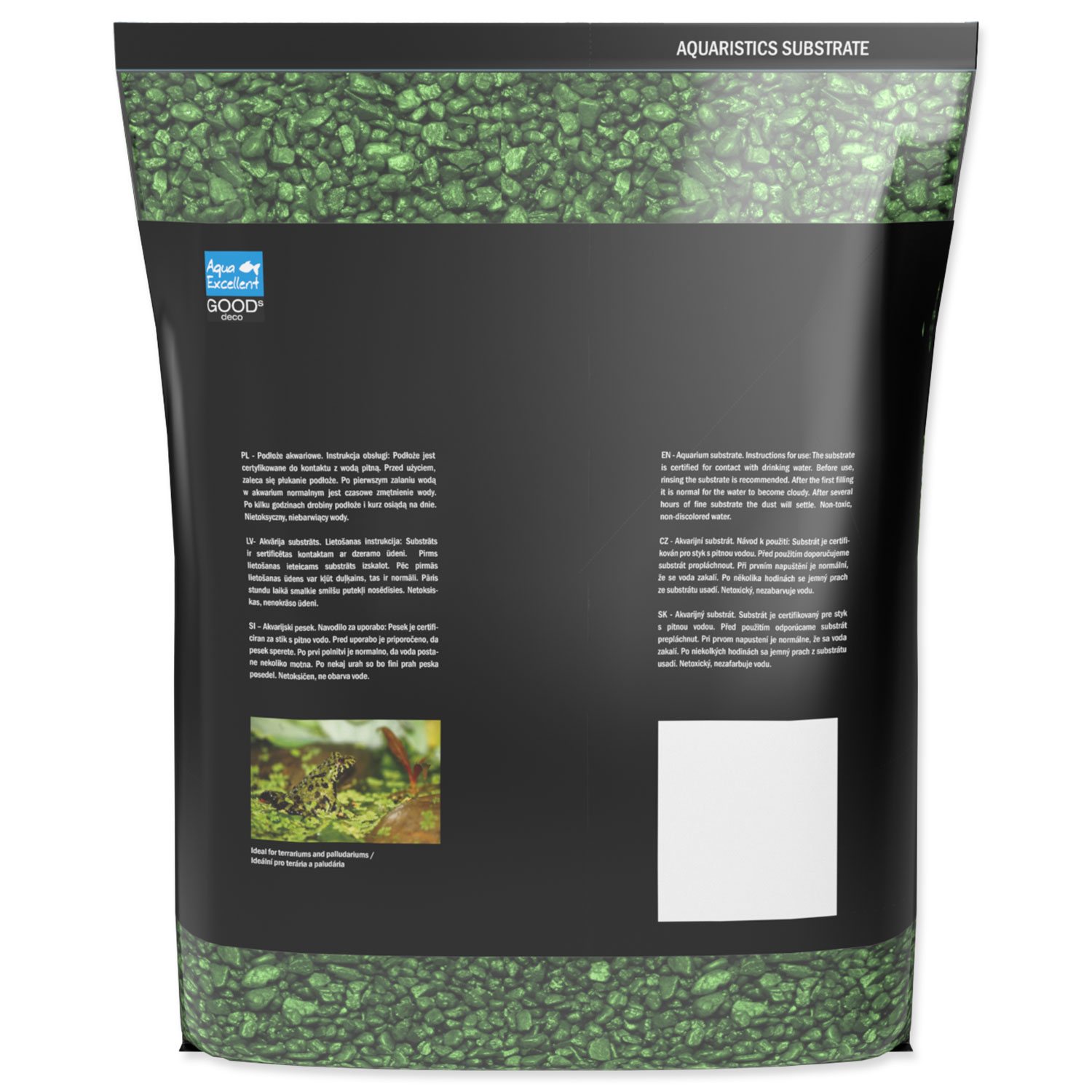 Písek Aqua Excellent olivově zelená 3-6mm 3kg-KS