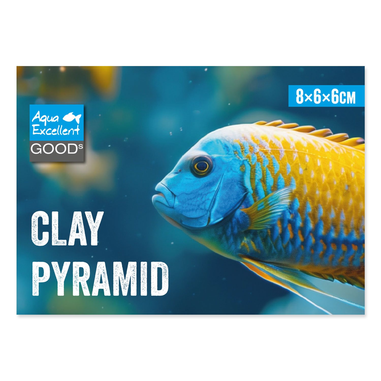 Dekorace Aqua Excellent pyramida 8x6x6cm-KS