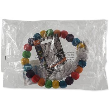 Hračka Bird Jewel houpačka dřevěná s lanem barevná, kruh 15cm-KS