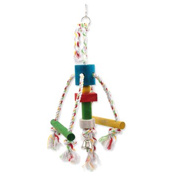 Hračka Bird Jewel Chobotnička dřevěná závěsná na provaze 10x15x29cm-KS