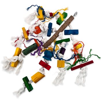 Hračka Bird Jewel Pletenec dřevěný závěsný na provaze 10x40cm-KS