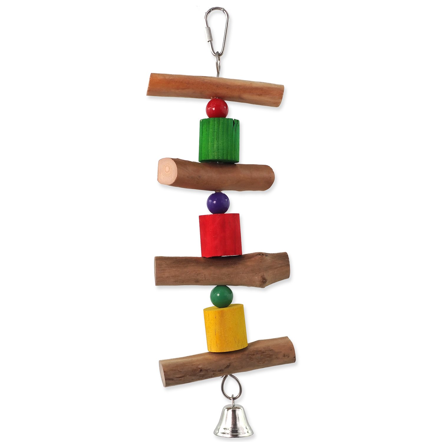 Hračka Bird Jewel závěsná dřevěná se zvonkem 30cm-KS
