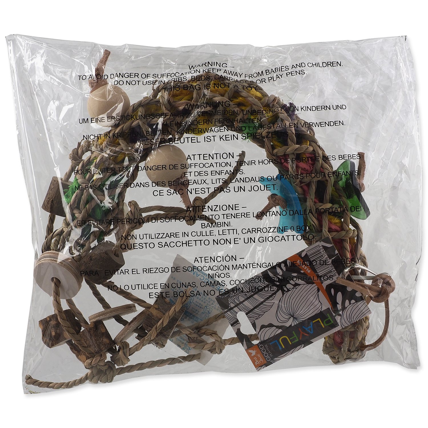 Hračka Bird Jewel z provazu šplhací závěsná 60x13cm-KS