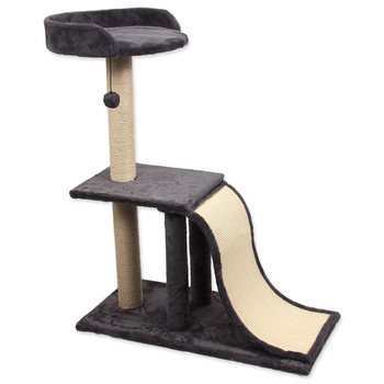 Odpočívadlo Magic Cat Diana s hračkou šedé 80x45x103cm-KS