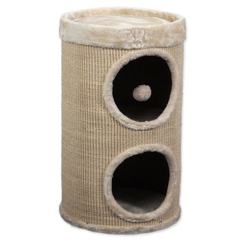 Odpočívadlo Magic Cat Emma s hračkou béžové 36x36x60cm-KS