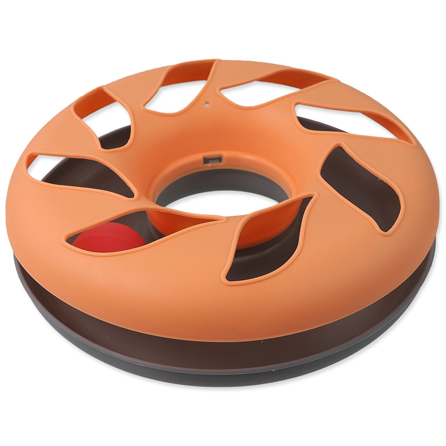 Hračka Magic Cat koulodráha kruh oranžovo-šedá 25x25x6,5cm-KS