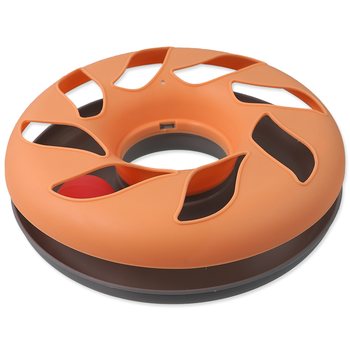 Hračka Magic Cat koulodráha kruh oranžovo-šedá 25x25x6,5cm-KS