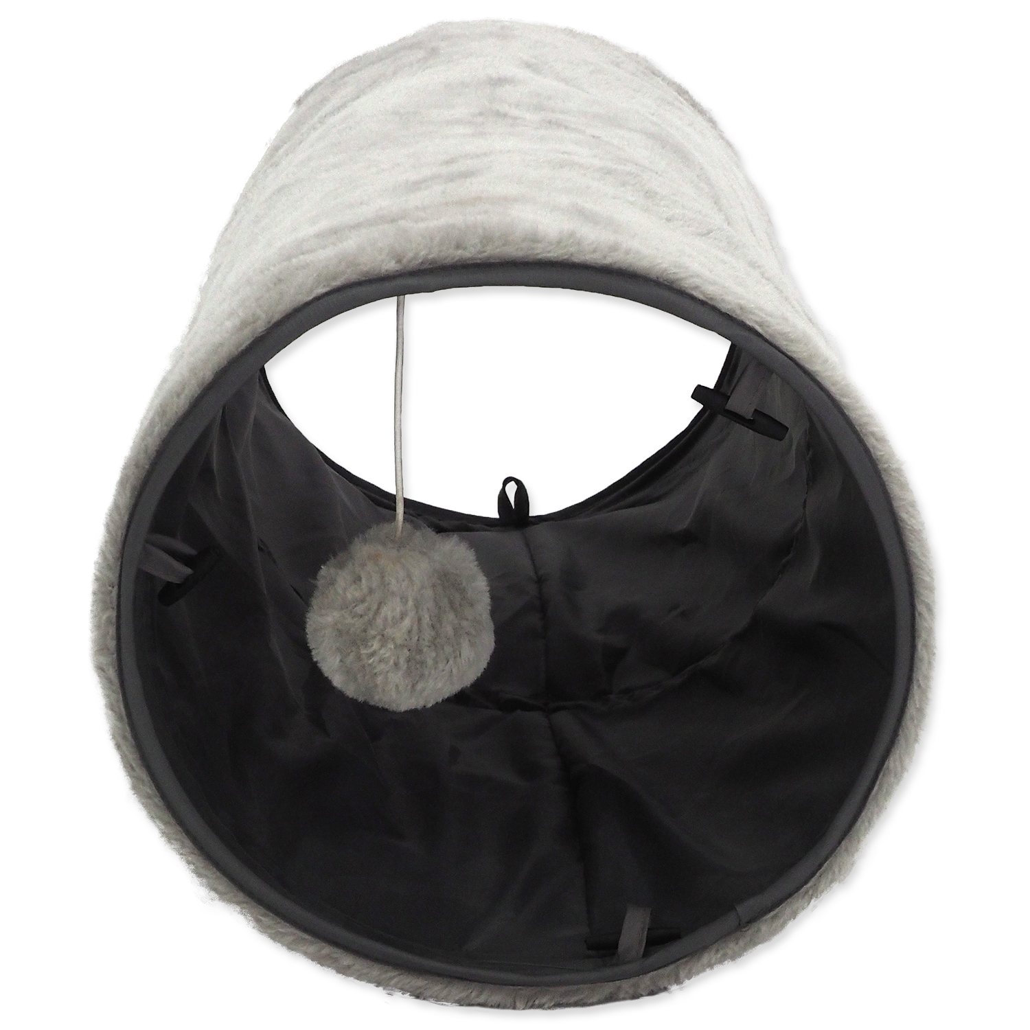 Tunel Magic Cat plyš šustící šedý 50x24cm-KS