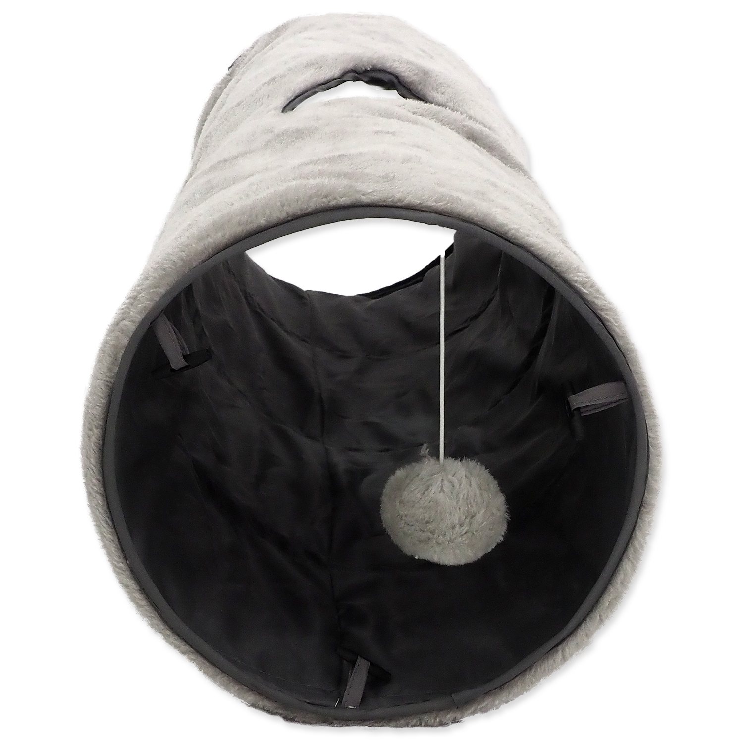 Tunel Magic Cat plyš šustící šedý 90x24cm-KS