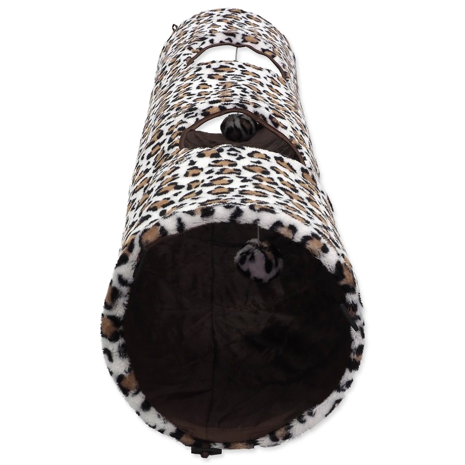 Tunel Magic Cat plyš, vzor leopard 120x24cm-KS