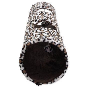 Tunel Magic Cat plyš, vzor leopard 120x24cm-KS