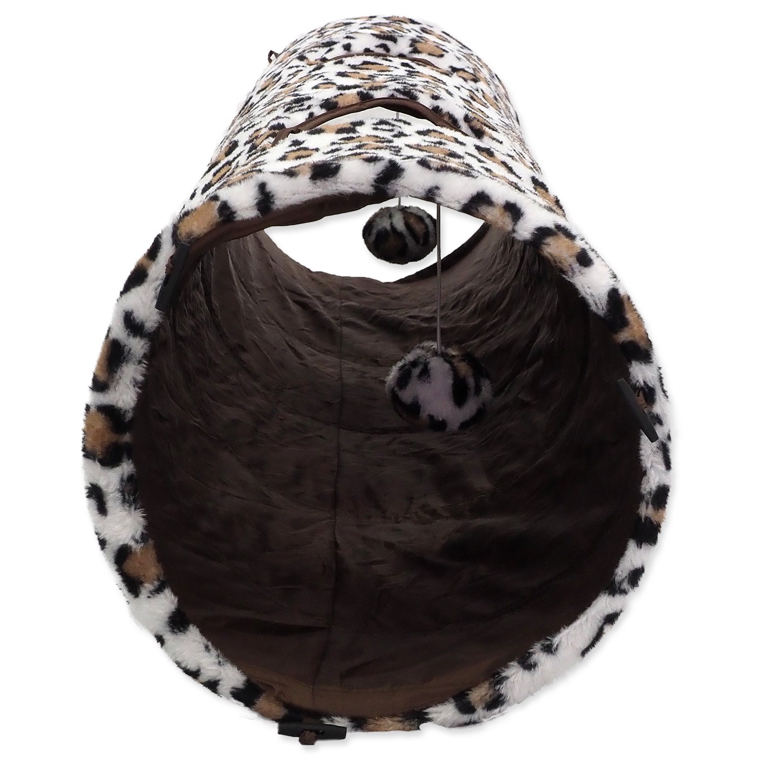 Tunel Magic Cat plyš, vzor leopard 120x24cm-KS