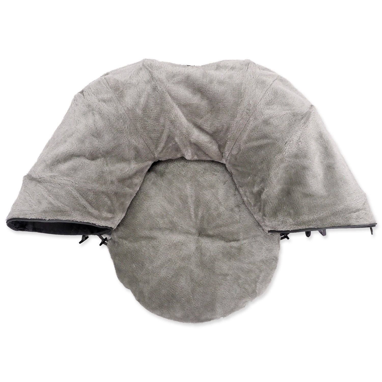 Tunel Magic Cat plyš tvar U s polštářkem šedý 95x26cm-KS