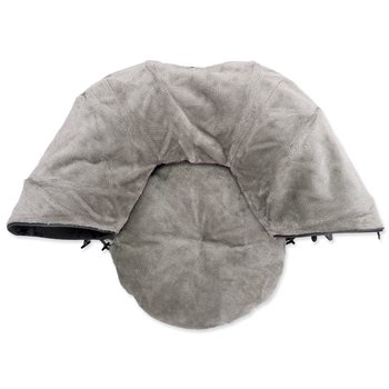 Tunel Magic Cat plyš tvar U s polštářkem šedý 95x26cm-KS