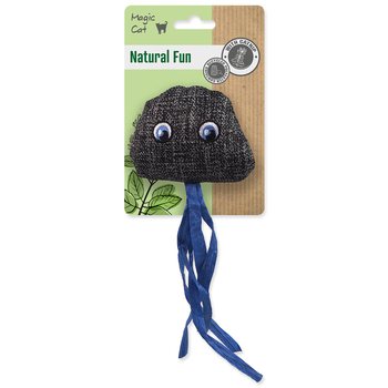 Hračka Magic Cat Natural Fun medúza s šantou kočičí šedá 8cm -KS