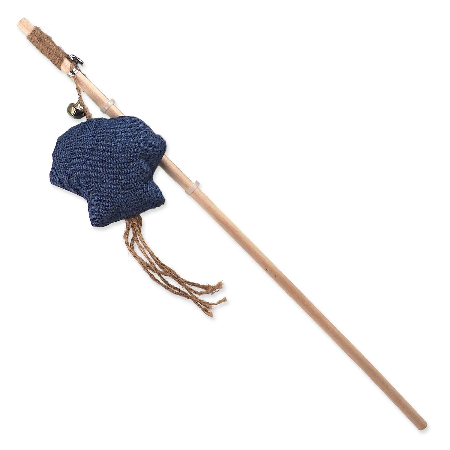 Hračka Magic Cat Natural Fun šidítko medúza s rolničkou a šantou kočičí modrá 40cm -KS