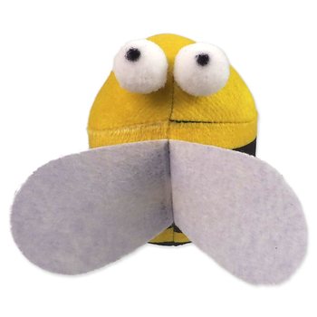 Hračka Magic Cat Rainbow Relax včelka s šantou kočičí žlutá 10cm-KS