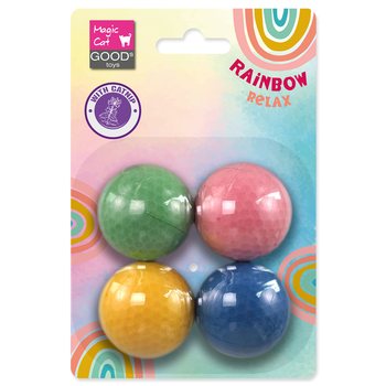 Hračka Magic Cat Rainbow Relax míček pěnový ⌀ 4cm mix barev 4ks -KS