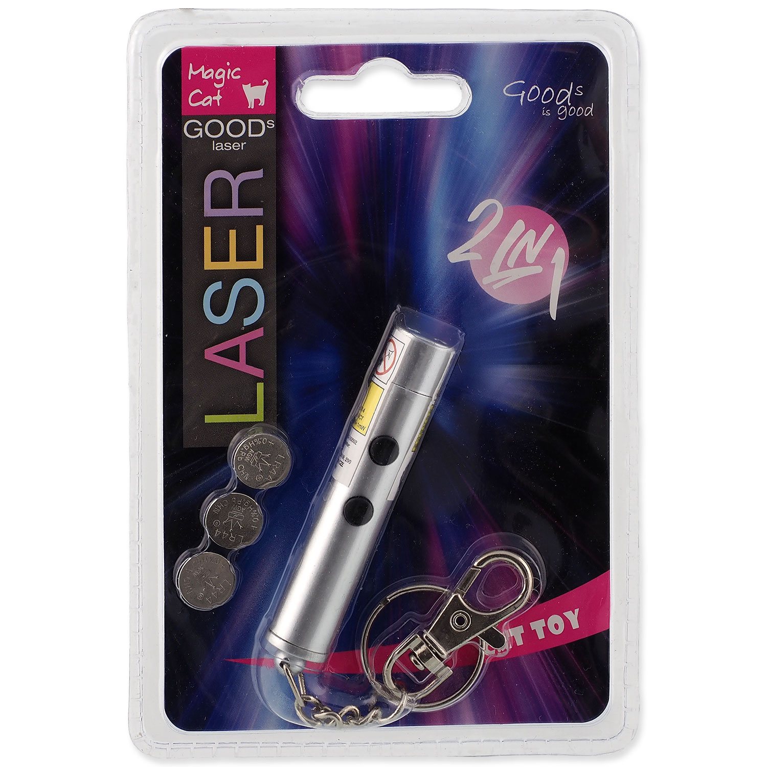 Hračka Magic Cat Laser ukazovátko a baterka 2v1 7cm