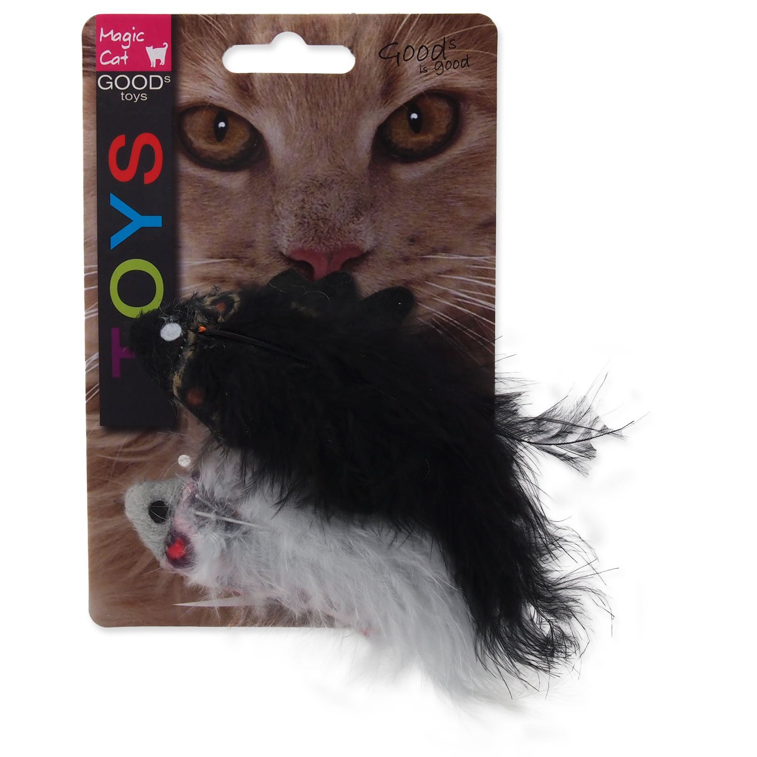 Hračka Magic Cat se vzorem, chrastící a catnip mix 11cm 2ks-KS