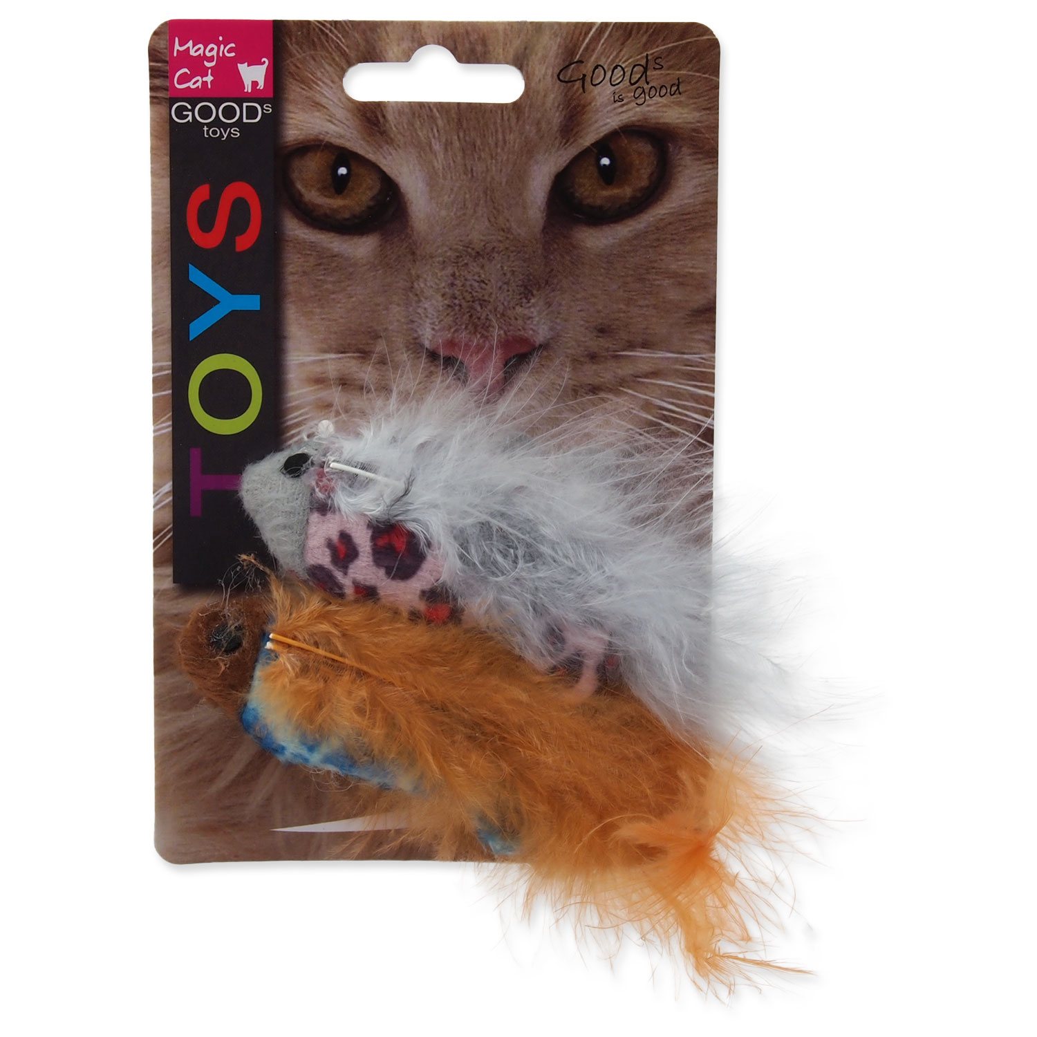 Hračka Magic Cat se vzorem, chrastící a catnip mix 11cm 2ks-KS
